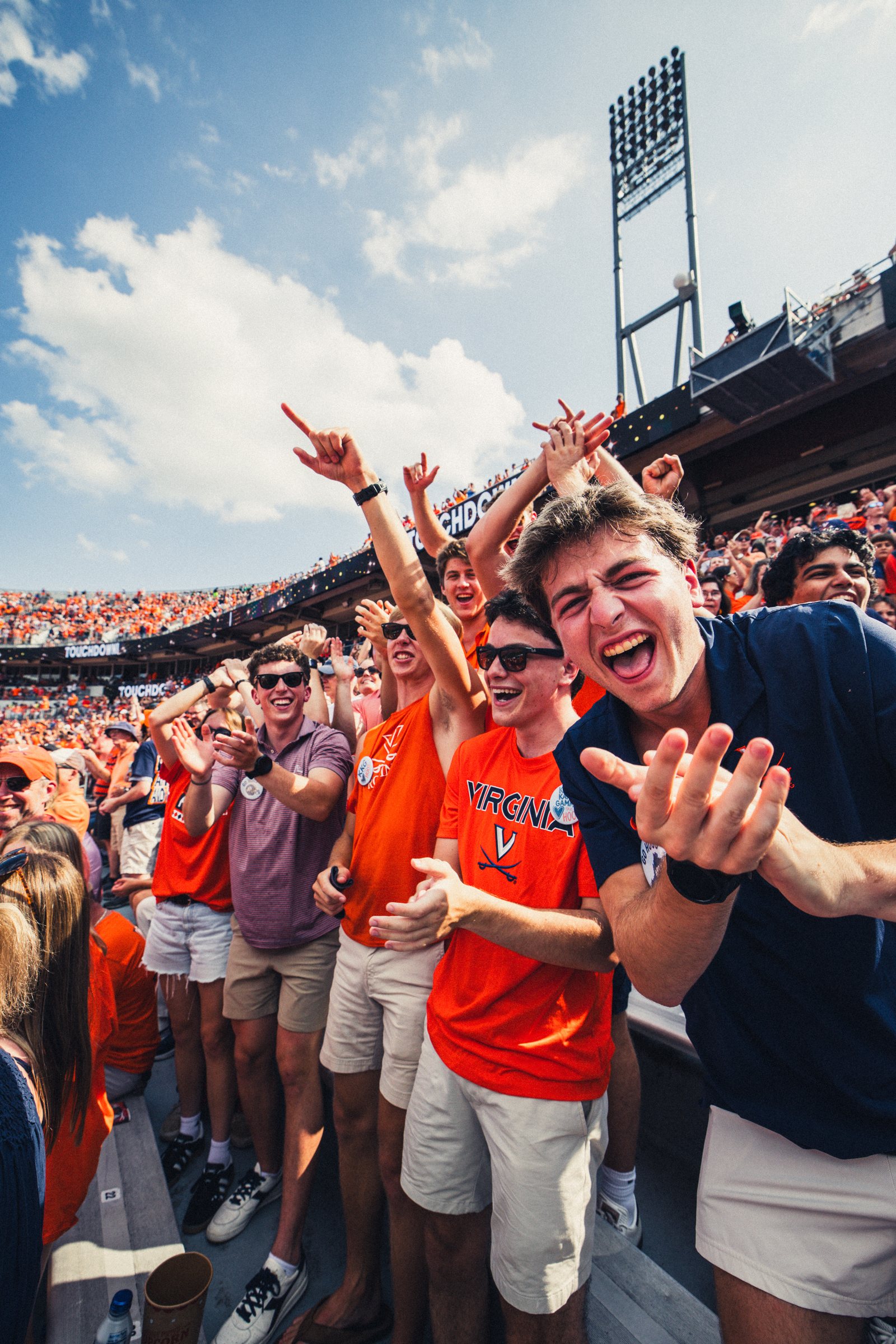 Fans in the Scott Stadium stands